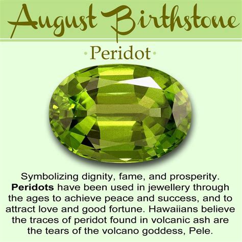 August Birthstone Color And Meaning