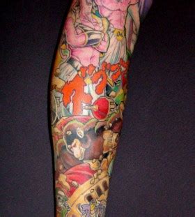 All orders are custom made and most ship worldwide within 24 hours. Dragon ball theme leg tattoo