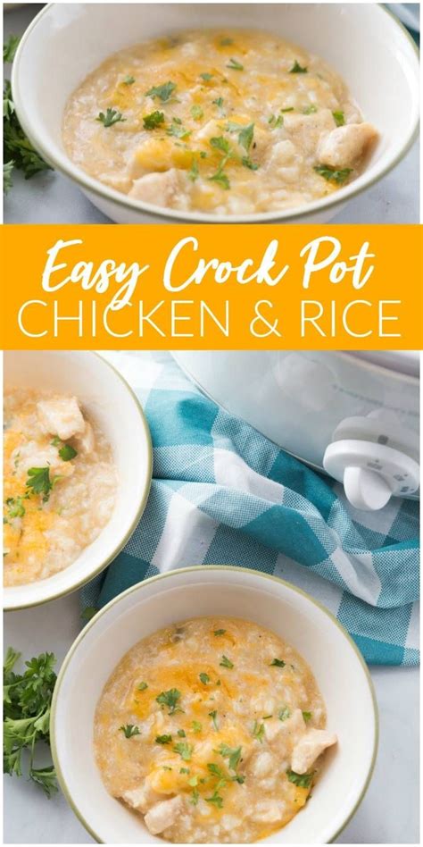 Place the chicken on top of the soup and rice, and season with salt and pepper. Crock Pot Chicken And Rice Casserole! Easy Slow Cooker ...