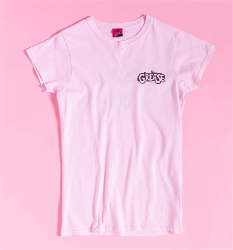 women s grease pink ladies fitted t shirt