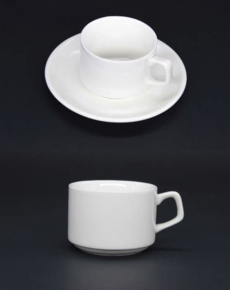 White Porcelain Coffee Cup Saucer Ceramic Tableware Tableware