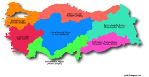 Turkiye Haritasi Cartoon
