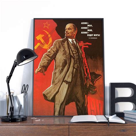 Ussr Propaganda Poster Lenin Propaganda Poster Vintage Lenin Etsy In