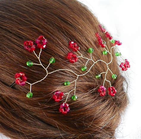 Flower Garden Hair Vine Hair Accessories By Selkie Crafts Bridal Hair Vine Pearl Bridal