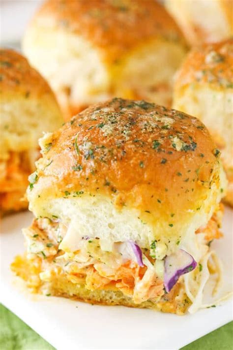 Buffalo Chicken Sliders Easy Game Day Or Appetizer Recipe