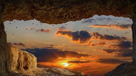 5120x2880 Cave Rock Sunset 8k 5k Hd 4k Wallpapers Images Backgrounds