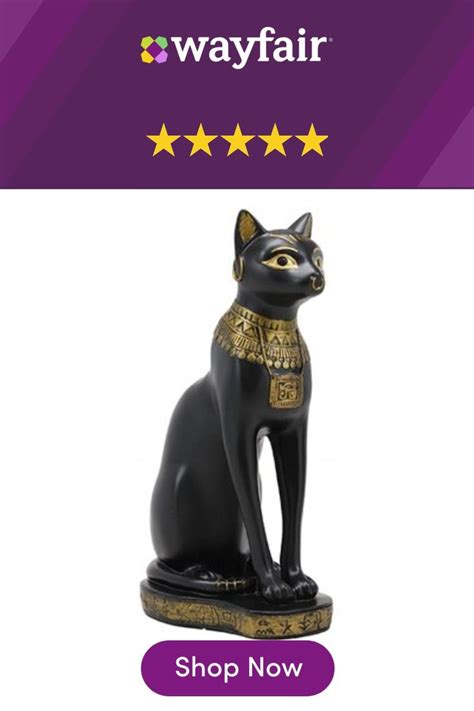 World Menagerie Swigert Gods And Goddesses Of Egypt Bastet Cat Sitting In Royal Pose Figurine