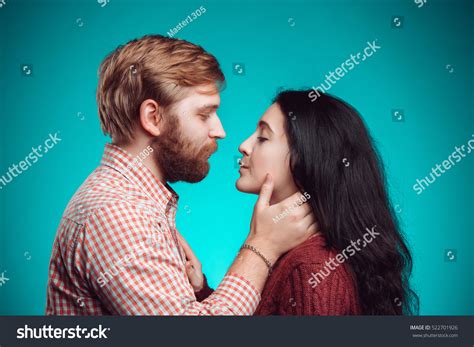 Young Man Woman Kissing Stock Photo Edit Now 522701926