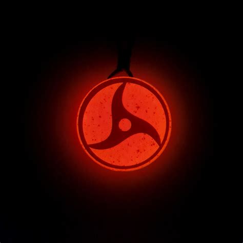 Naruto Inspired Itachis Mangekyou Sharingan Glow In Dark Resin Pendan