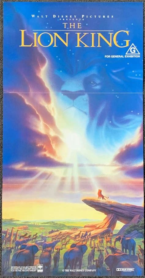 All About Movies The Lion King Poster Original Daybill Disney Matthew Broderick Rare Alvin Artwork