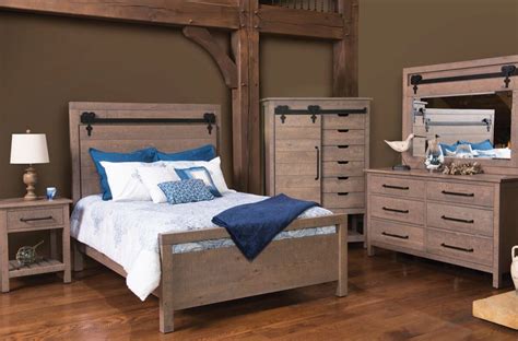 Coffee & end table sets. Wesley Barn Door Bedroom Set - Countryside Amish Furniture