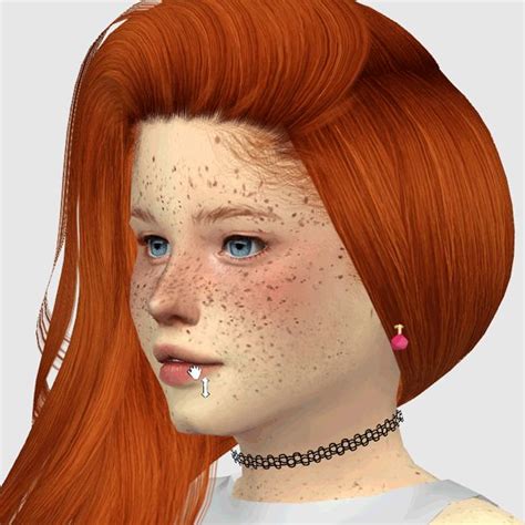 Redhead Sims Cc Cabelo Sims Maquiagem Suave Sims