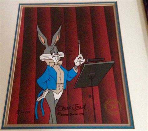 Warner Bros Animation Cel Bugs Bunny Maestro Bugs Signed Chuck Jones