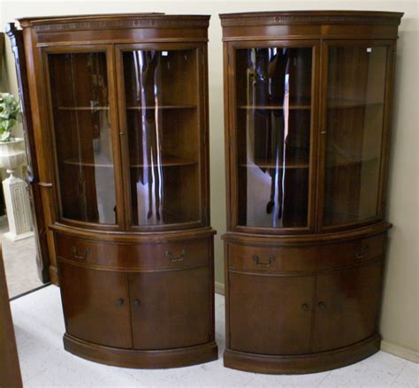 Maybe you would like to learn more about one of these? Very nice matched pair of medium brown mahogany bow front ...