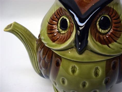 Vintage Owl Teapot By Jawaddel On Etsy Owl Teapot Tea Pots Vintage Owl