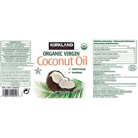 Kirkland Signature Organic Virgin Coconut Oil 228kg Costco Uk