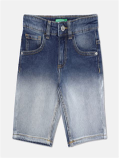 Buy United Colors Of Benetton Boys Navy Blue Denim Shorts Shorts For