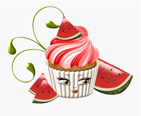 Cupcake Clipart Watermelon Watermelon Free Transparent