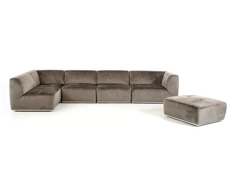 Contemporary Grey Fabric Sectional Sofa Vg389 Fabric Sectional Sofas
