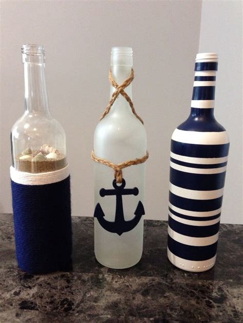 Nautical Wine Bottles ⚓️ Más Crafting For Ideas Wine
