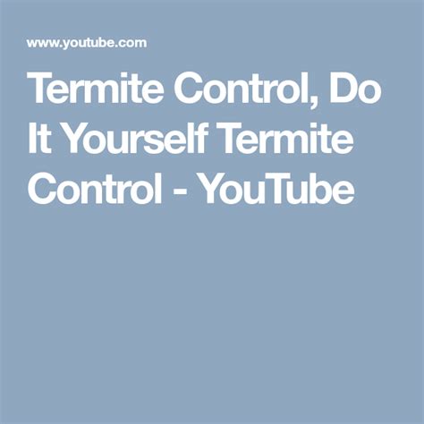 Well, here are the exact numbers from 6 youtubers. Termite Control, Do It Yourself Termite Control - YouTube | Termite control, Termites, Termite bait