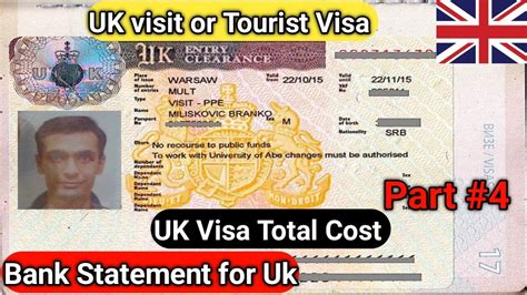 How To Apply Uk Tourist Visa Bank Statement For Uk Visit Visa Uk