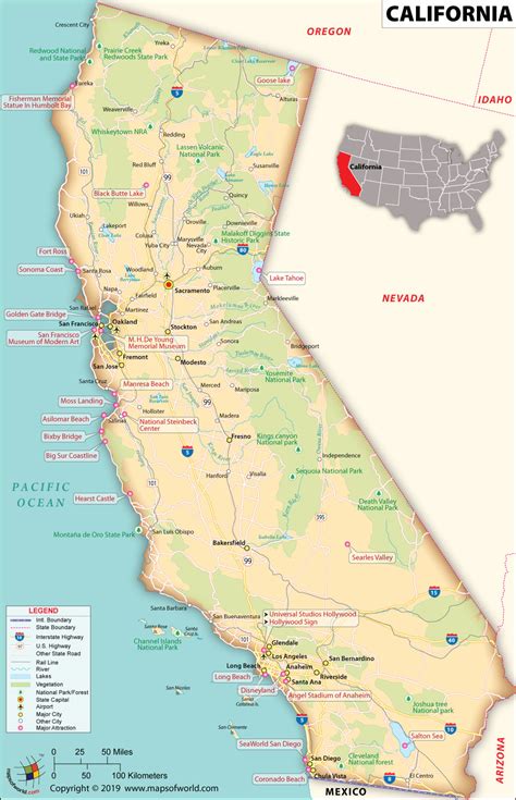 California Tourism Map