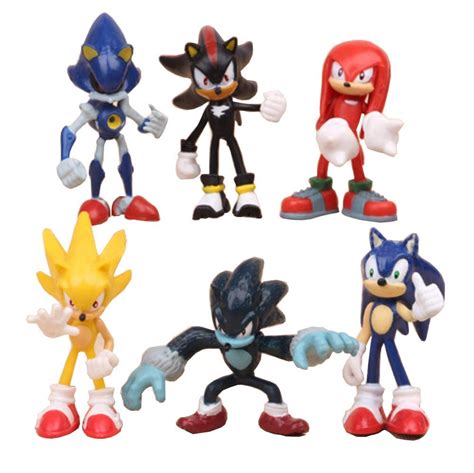 Buy Lynheva 6pcs Sonic Action Figures 5 7cm Tall Cake Toppers Classic