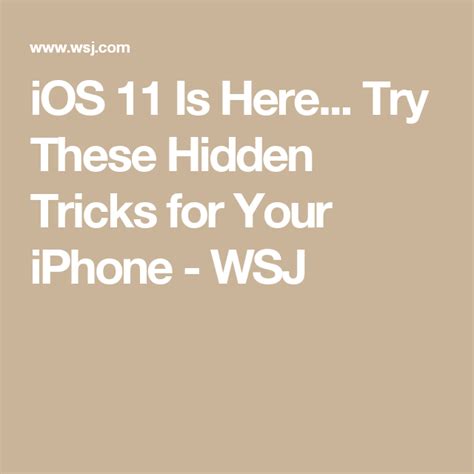 Learn how to use your iphone 11 like a pro with our list of the top 25 tips, tricks and hidden features for the iphone 11 and iphone 11 pro & iphone 11 pro max! iOS 11 Is Here... Try These Hidden Tricks for Your iPhone ...