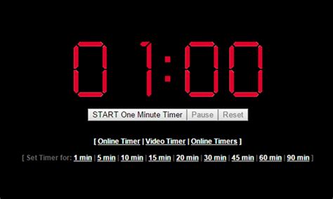 1 Minute Timer 60 Seconds Online Timer