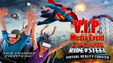 Vip Event At Six Flags America For Superman Ride Of Steel Vr Coaster Youtube
