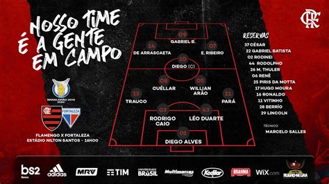 Procurando saber qual o jogo do flamengo hoje? Confira escalação do Flamengo para jogo contra o Fortaleza ...