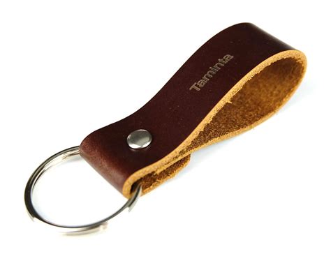 Personalized Leather Keychain Custom Leather Keychain Etsy