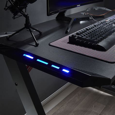 Xrocker Jaguar Gaming Desk With Blue Led