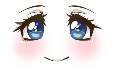 Cute Anime Eyes Png Cute Face Smile Blush Blueeyes Anime Animegirl Manga Anime Face Roblox