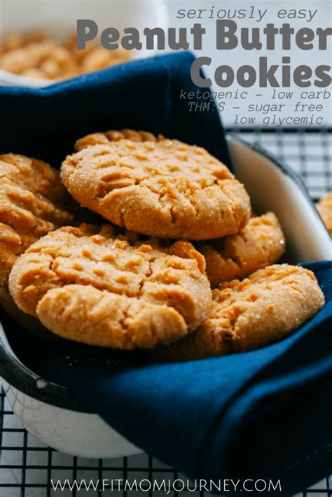 Easy Low Carb Peanut Butter Cookies Ketogenic Low Carb Thm S Sugar Free Gluten Free Fit