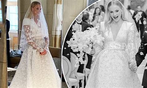 Sophie Turners Louis Vuitton Wedding Gown Took More Than 350 Hours To