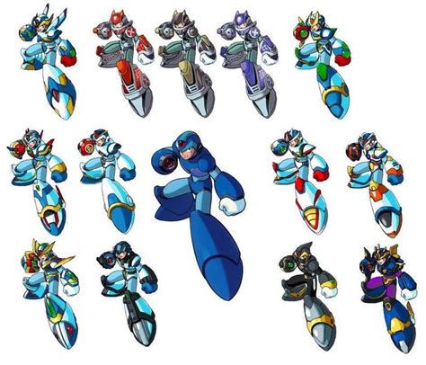 Megaman Photo Megaman X All Armors Mega Man Animation Character Concept Game Art