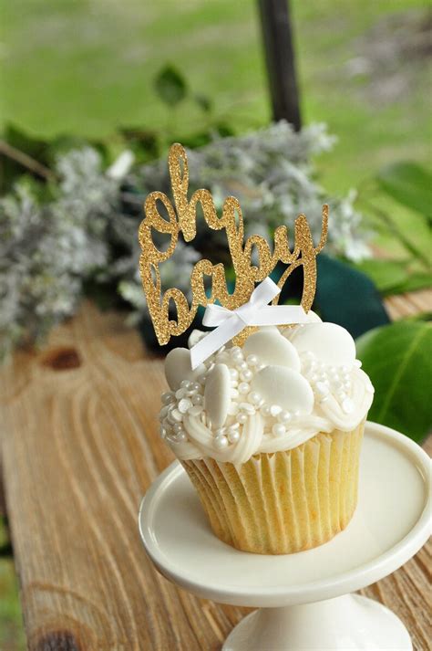 Oh Baby Cupcake Topper 1 Set Of 12 Toppers Oh Baby Gender Etsy