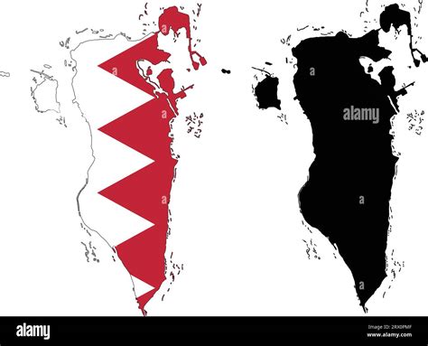 Layered Editable Vector Illustration Country Map Of Bahrainwhich