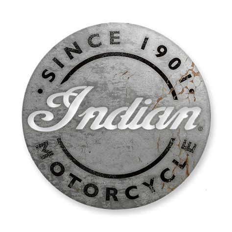 Indian Motorcycle Vintage Aluminum Cutout Round Sign Old Wood Signs