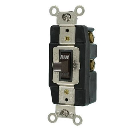 Leviton 1257 Brown Single Pole Double Throw Momentary Toggle Switch 20a