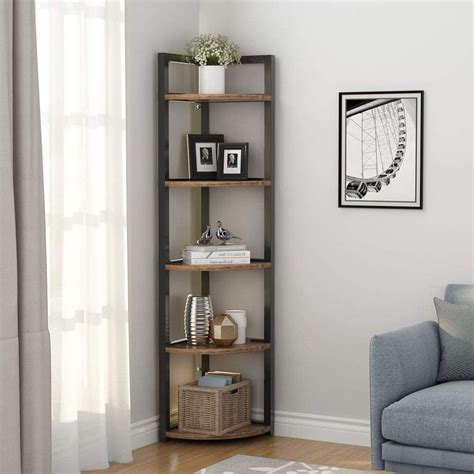 Cube bookcase bookcase storage record storage bookshelves cube storage unit walmart online table decor living room neat and tidy formal living rooms. Little Tree 5 Tier Corner Shelf, Rustic Corner Storage ...