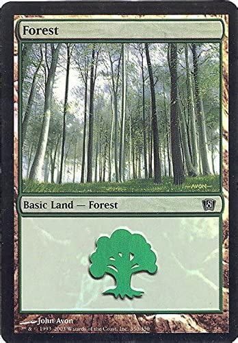 Magic The Gathering Forest 350 Foil 8th Edition
