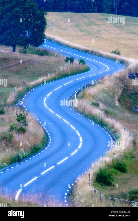 Winding Country Road Stock Photo Alamy