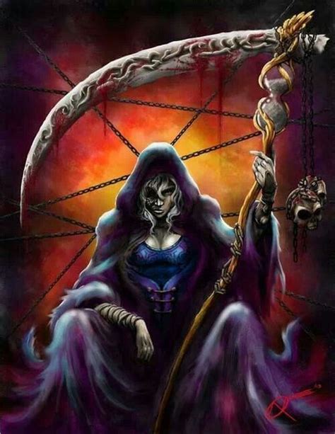 Sitting On The Throne Grim Reaper Art Grim Reaper Tattoo Female