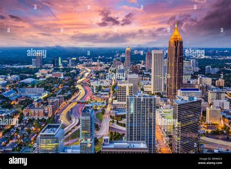 Atlanta Georgia Downtown Aerial View Stock Photo Alamy