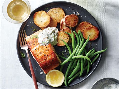 You don't have to skip on flavour with these easy low cholesterol recipes for meals and smart snacks. Salmon with Potatoes and Horseradish Sauce Recipe - Cooking Light