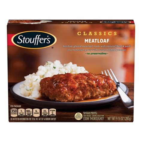Stouffers Classics Meatloaf With Mashed Potatoes 988 Oz Box 3 Boxes