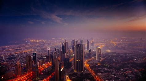 Hd Desktop Wallpaper Städte Wolkenkratzer Gebäude Licht Dubai